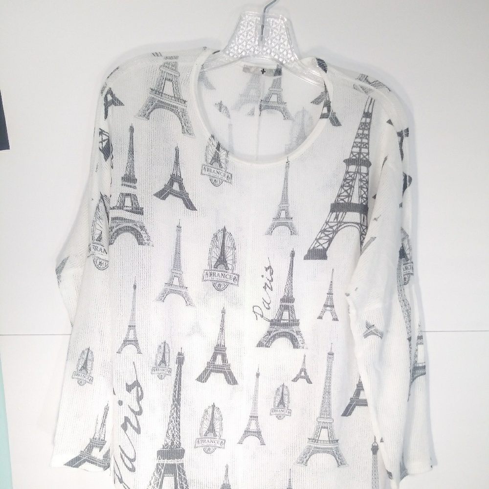 Blu Planet Women Paris Tee-Shirt Long Sleeve L